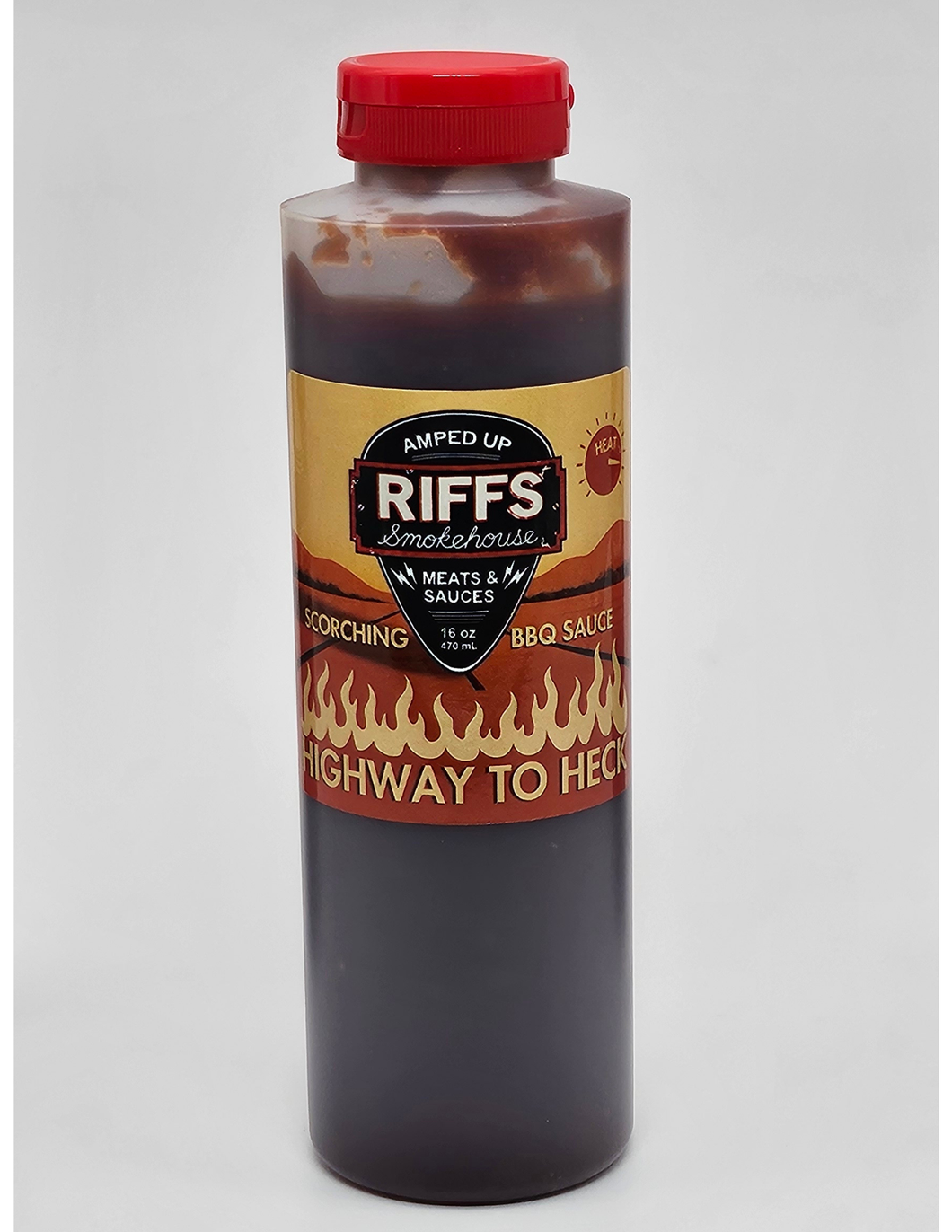 VERY HOT Riffs BBQ Sauce!  Highway to Heck NOW SHIPPING CASES FREE
